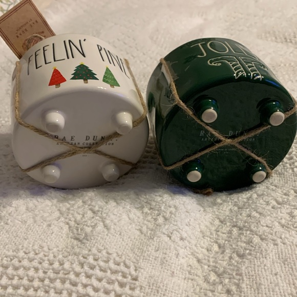 RAE DUNN Christmas Holiday decor candy nuts dish jelly jars GIFT or hostess - Picture 6 of 7